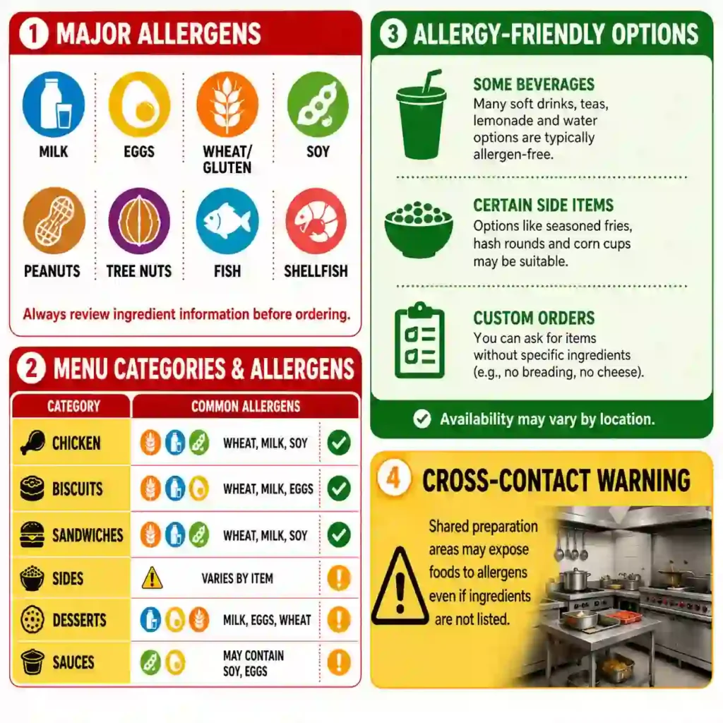 Bojangles Allergen Menu guide